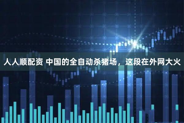 人人顺配资 中国的全自动杀猪场，这段在外网大火