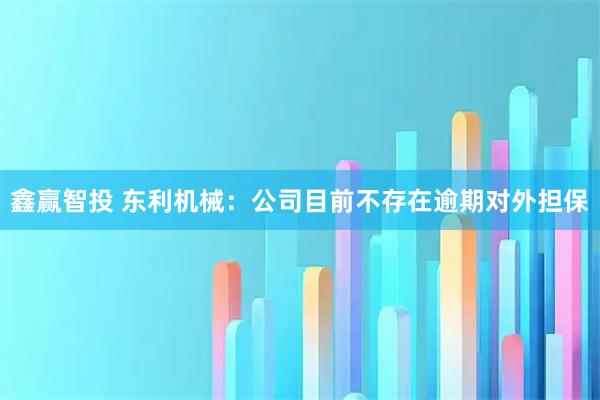 鑫赢智投 东利机械：公司目前不存在逾期对外担保
